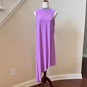 Tiana B. Purple Asymmetrical Sleeveless Dress